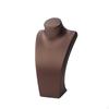 Necklace Bust Display Stand Jewelry Holder Photo Prop, PU Leather Selling Storage Rack Shop