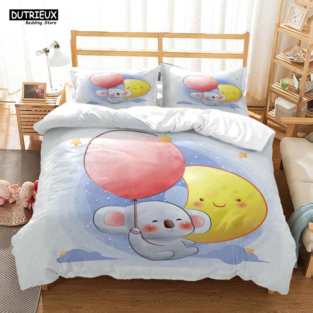 Милый мультяшный принт с мышкой, комплект из трех предметов, мягкий и удобный комплект постельного белья размера «king size», комплект постельного белья