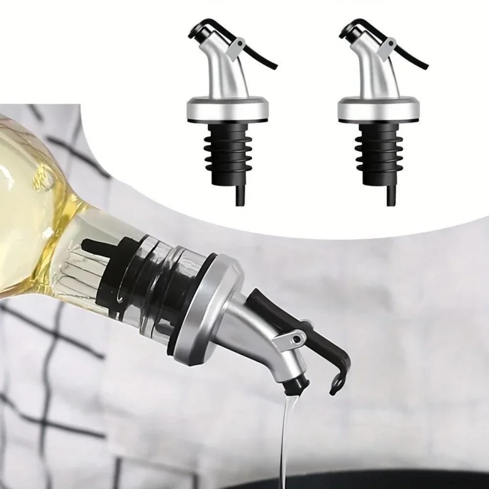 Oil Bottle Stopper Wine Pourer Lock Plug Sealing Leak-proof Nozzle Sprayer Liquor Dispenser Oil Pour Spout Cap Kitchen Tools