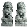 Chinese Green Sandstone & White Marble Lion Ornaments for Fish Tank Decoration
