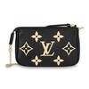 Louis Vuitton Кошелек-клатч женский Monogram Chain Mini Mahjong с тиснением под зернистую коровью кожу Черный M80732