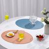 Овальная подставка под тарелку, теплоизоляционная подкладка для обеденного стола, подставка из искусственной кожи, водонепроницаемая, защищает столешницу от царапин и пролитых жидкостей, для домашнего декора стола