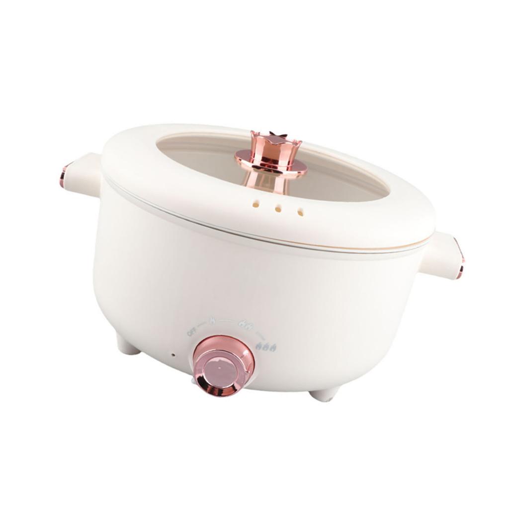 Electric Hot Pot 3.5L Rapid Noodles Cooker Multifunctional Cooking Pot for Ramen Egg Pasta Dumpling Soup Porridge