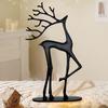 Рождественский декор с оленями, Фигурки оленей из смолы, Современная минималистичная рождественская скульптура, Элегантный праздничный декор для дома