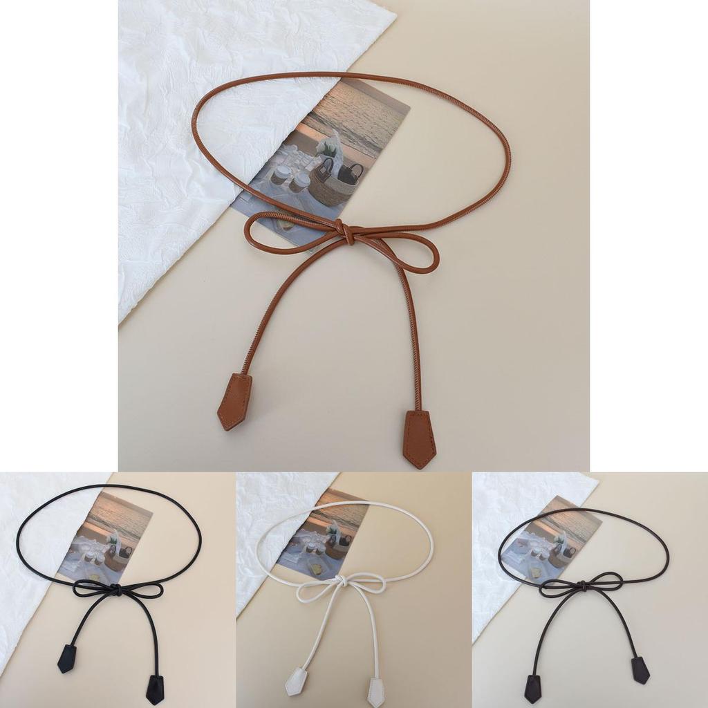 Womens Stylish Soft Faux Leather Rope Belt With Adjustable Tie For Dresses And Coats