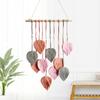 Handmade Wall Art Leaf Tapestry Macrame Wall Hanging Pendant Creative Boho Wall Decor  Homestay