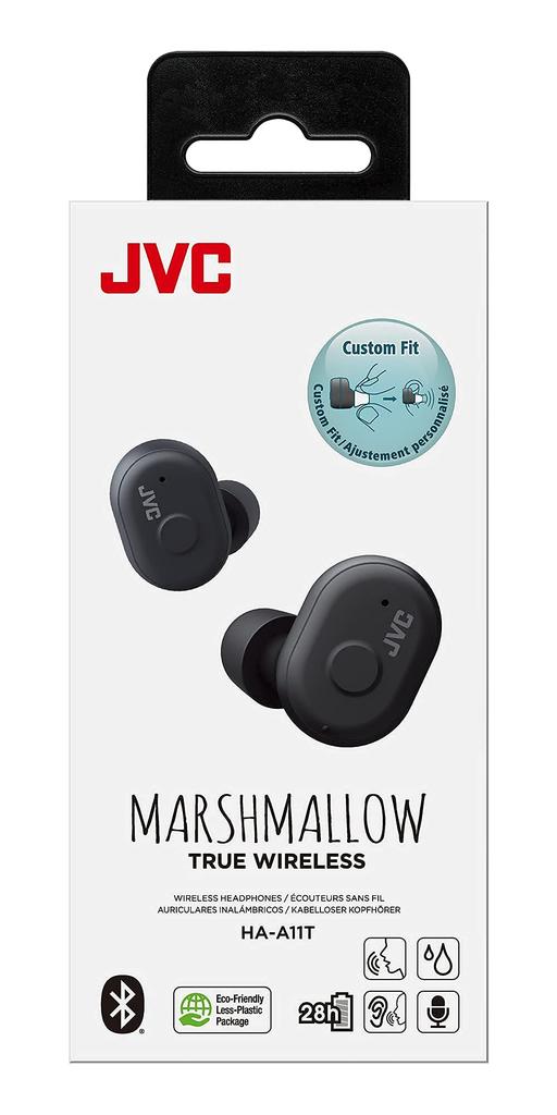 JVC Kenwood True Wireless Lightweight up to 28 hours of ambient sound Bluetooth Ver HA-A11T-B Earphones (5.2g), playback, passthrough, waterproof,