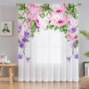Soft and Sheer Watercolor Floral Curtains with Rod Pocket for Home Decor - Bring Nature-Inspired Beauty To Your Living Room