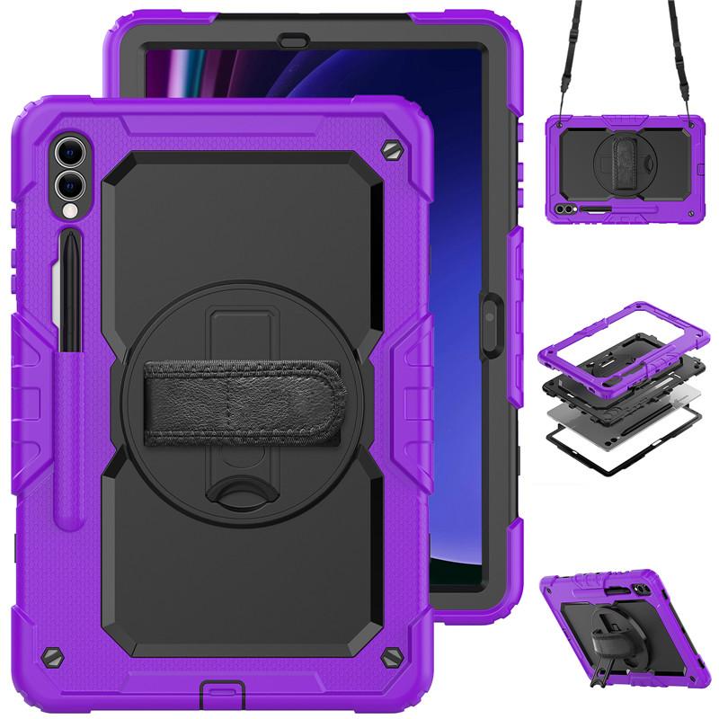 For Samsung Galaxy Tab S10 S9 S8 Ultra 14.6 S7 Plus FE 13.1 12.4 11 Inch A8 10.5 X200 S6 Lite Case Kids Stand Tablet Cover Strap