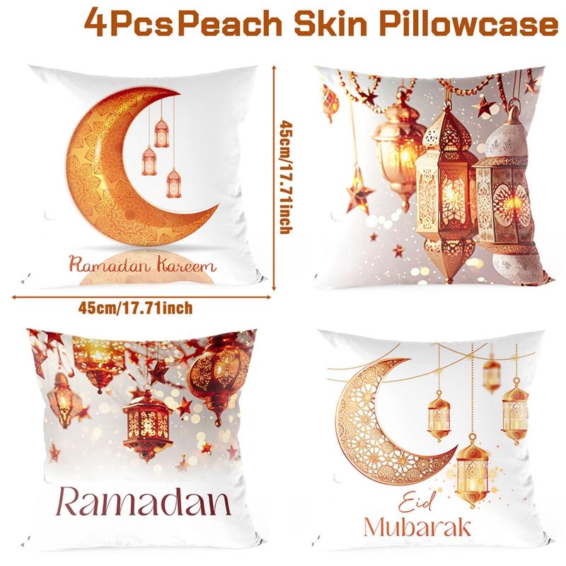 45x45cm EID Cushion Cover Ramadan Decoration For Home Eid Mubarak Islamic Muslim Party Eid al-Fitr Ramadan Kareem Eid AL Adha