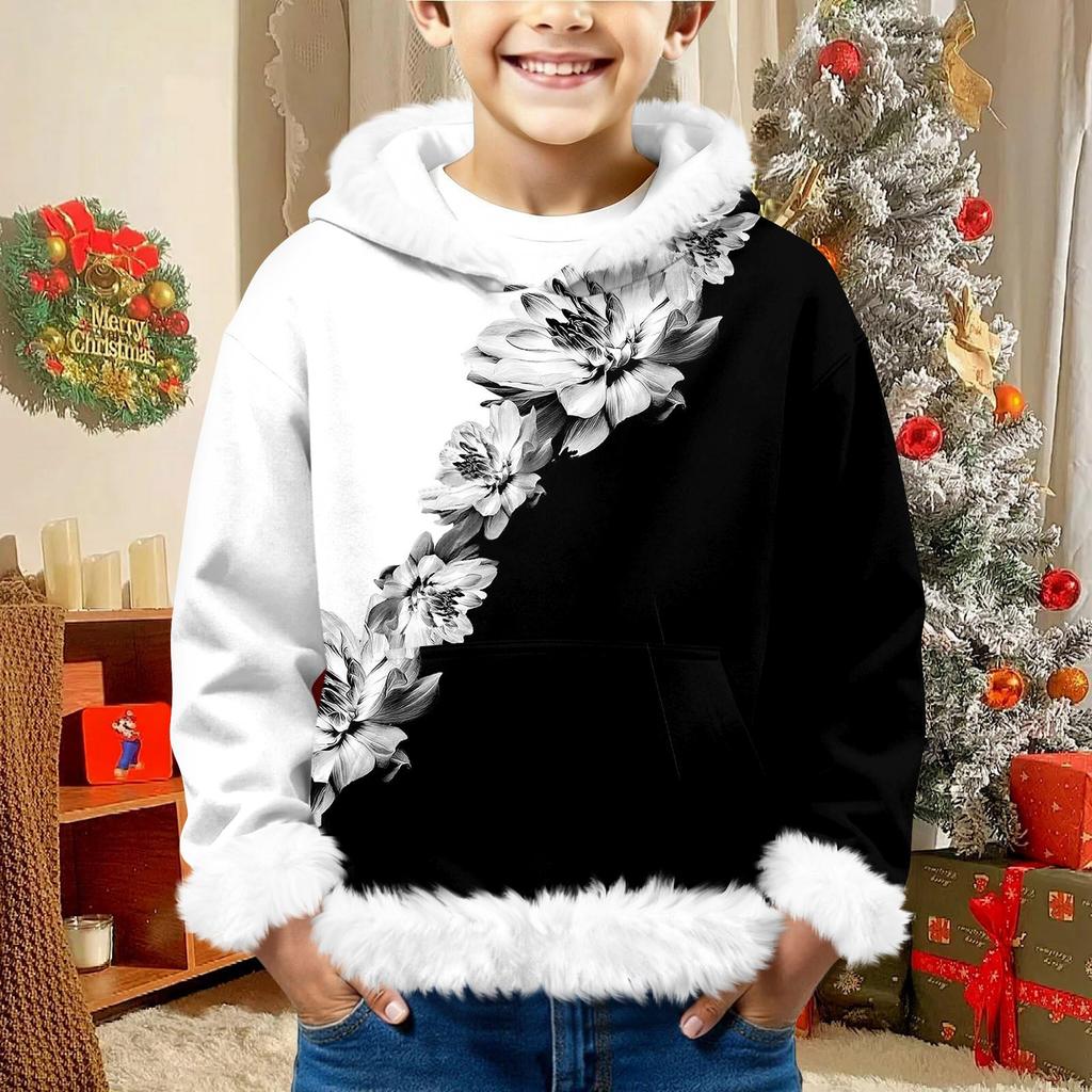 Children's Sweatshirt Girls Boys Long Sleeve Lightweight Casual Hoodie Loose Comfortable Sweatshirt