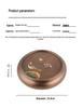 Hand-Painted Retro Bronze Round Tea Tray with Rooster Design