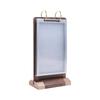 Wooden Holder Ads Display Stand Multi page Loose leaf Menu Card Holder Aon-slip Acrylic Sign Holder Display Stand Desktop Binder
