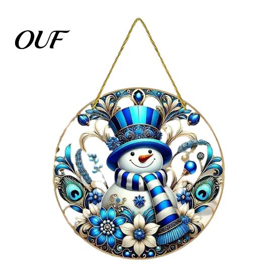 Acrylic Hanging Decorations Christmas Tree Ornaments, Festive Pendants with Lanyard for Ornaments Holiday Party Home Decoration, Indoor Scene