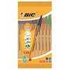 BIC® - Lot De 10 Stylos À Bille Cristal® Fine Original - Noir, Bleu, Rouge Et Vert