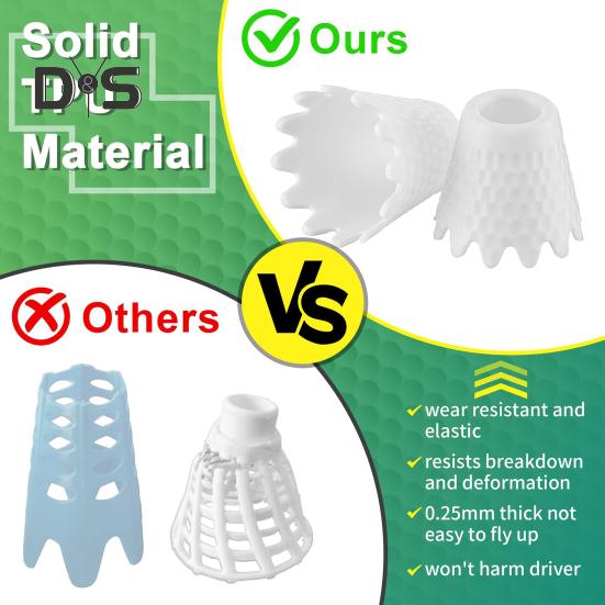 8 шт. небьющиеся футболки для гольфа, устойчивая структура, износостойкий уникальный волнистый дизайн, наружный и закрытый гольф-симулятор, футболки для тренировок