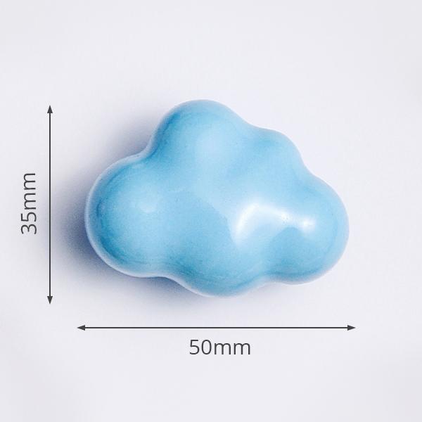 NAIERDI Children Room Ceramic Single Round Wardrobe Handle Kitchen Garden Door Handle Cabinet Handle Cartoon Furniture Handles