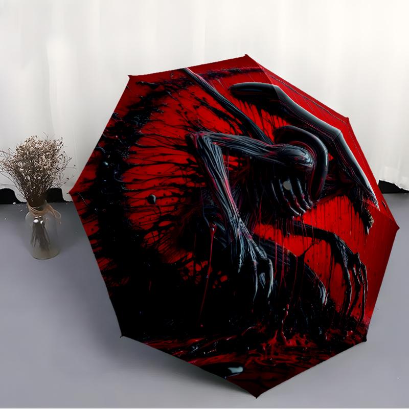 Alien Fashionable Automatic Opening/Closing Folding Umbrella. Portable and Foldable, Ideal for Gift, Travel, and Daily Use.