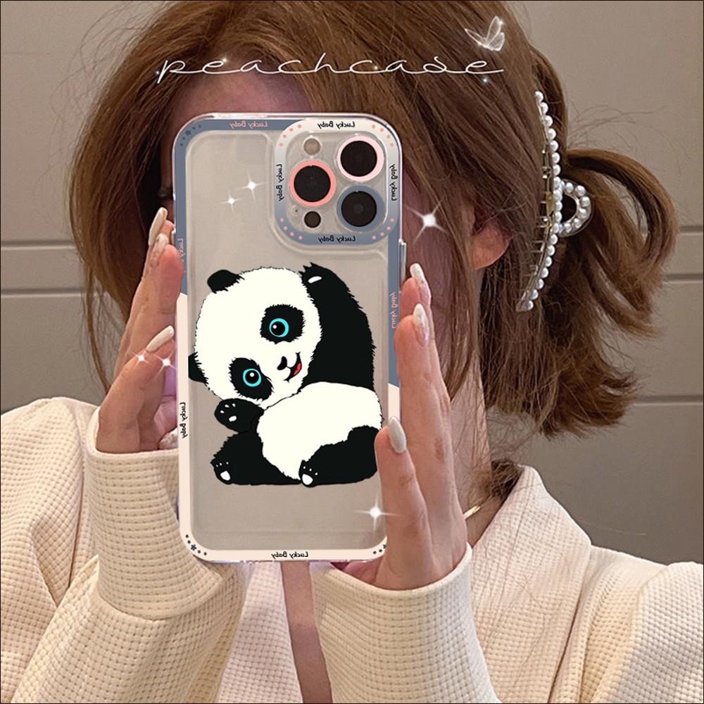 Чехол для телефона с милой пандой для IPhone 14, 13, 12, 11 Pro Max XS X XR SE 2020, 6, 7, 8 Plus, мини-защитный чехол