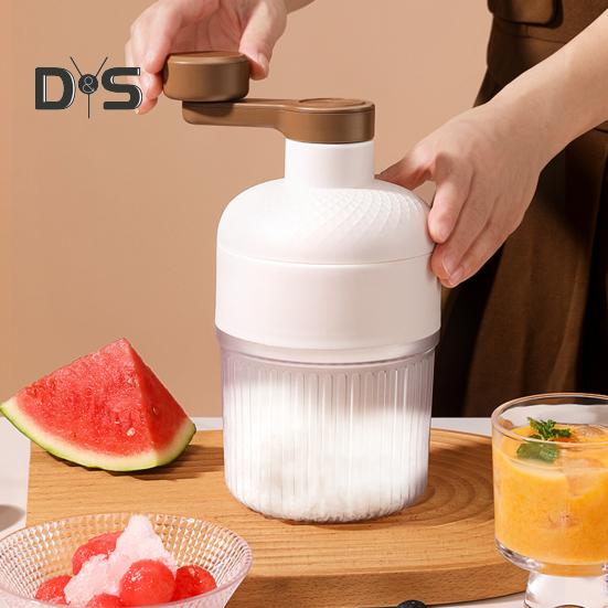 Машина для резки льда с лезвием из нержавеющей стали, ручная дробилка льда с формой для кубиков льда, портативная ручная машина для резки льда для смузи, молочных коктейлей