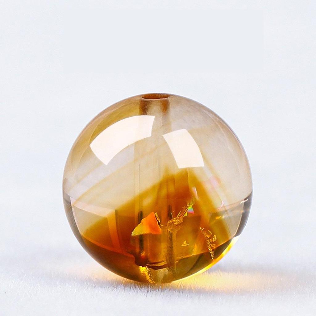 Желтый Кристалл Башня и Бусины из Золотистого Рутилового Кварца для DIY Ювелирных Изделий - Тигровый Глаз и Желтые Цветы из Клея