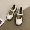 Retro Small Leather Shoes 2024 Spring New Casual Style Design Sense Versatile Non-slip British Velcro Single Shoes Women