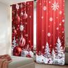 2 шт. 2D плоская печать Популярные рождественские шторы FestiveWonderland Цифровая печать Полиэстеровые занавески Украшение для семейной вечеринки Использование