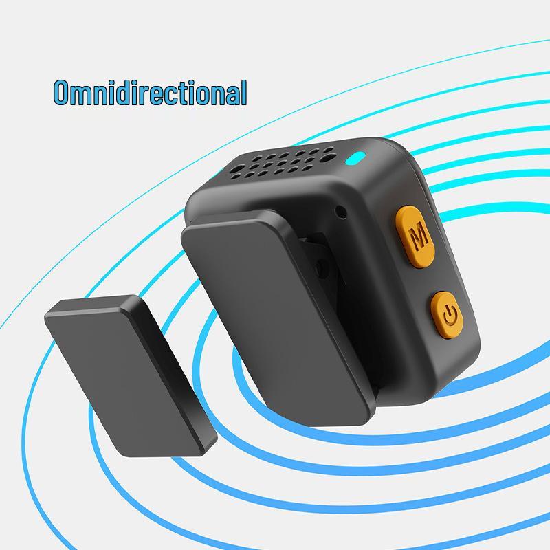 Q19 Беспроводной петличный микрофон Bluetooth с двойным интерфейсом и шумоподавлением для прямых трансляций и записи.
