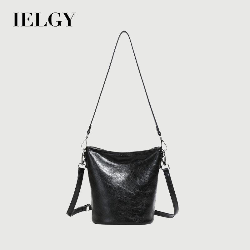 IELGY Fashionable All-Match One-Shoulder Underarm Bag Commuter Cross-Body Bucket Bag
