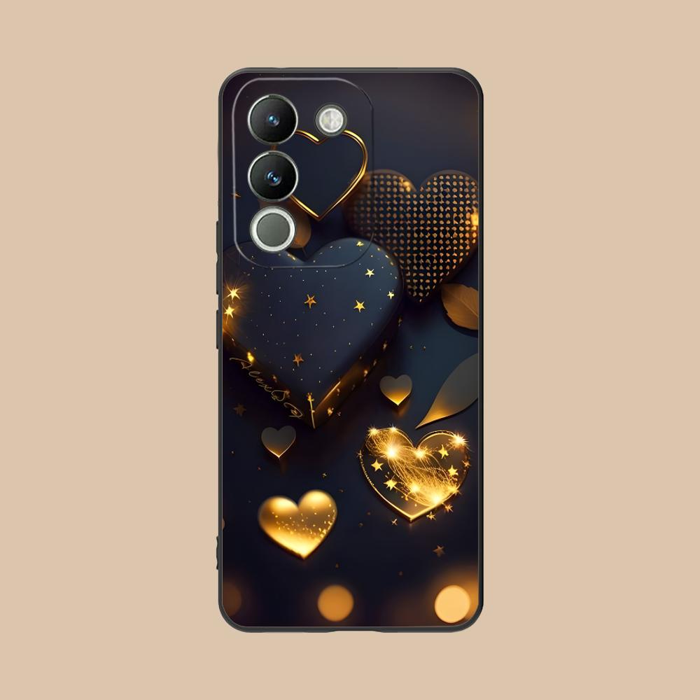 Светящиеся сердечки в стиле Y2K Чехол для мобильного телефона VIVO V60 V50 V40 V30 V29 V27 V25 V23 Pro Lite 5G Цветная печать Чехол Роскошный Красивый