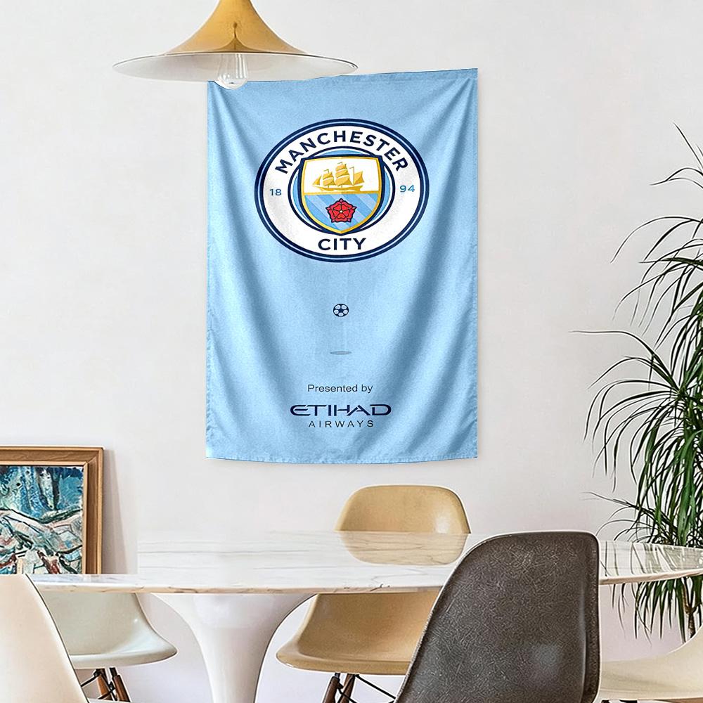 Manchester City Wall Decor Tapestry Art For Pet Memorial Birthdaywedding Party Backdrop Family Gift