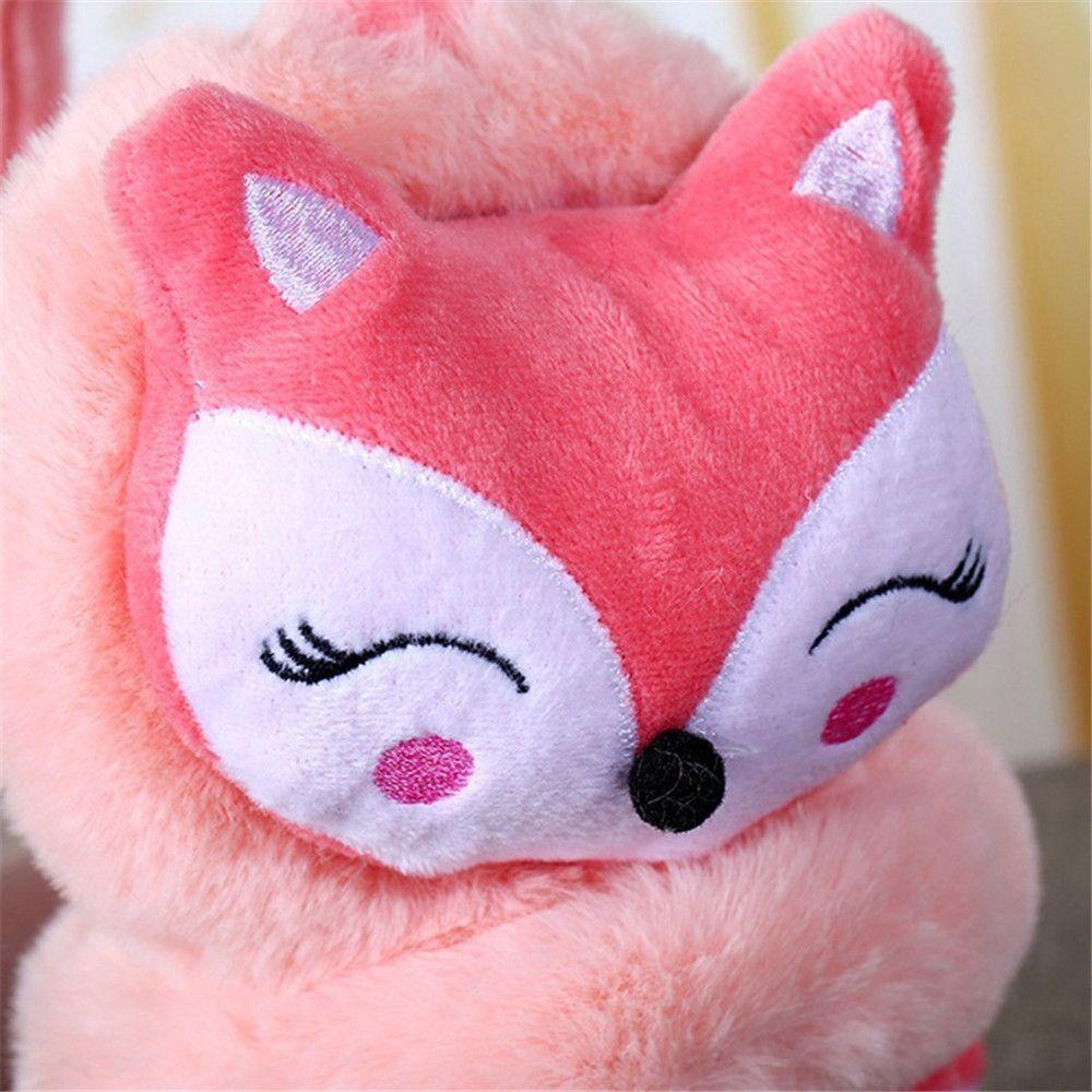 Men Women Adjustable Soft Cartoon Fox Thick Warm Earmuffs Ear Protection Ear Warmers Ear Cover