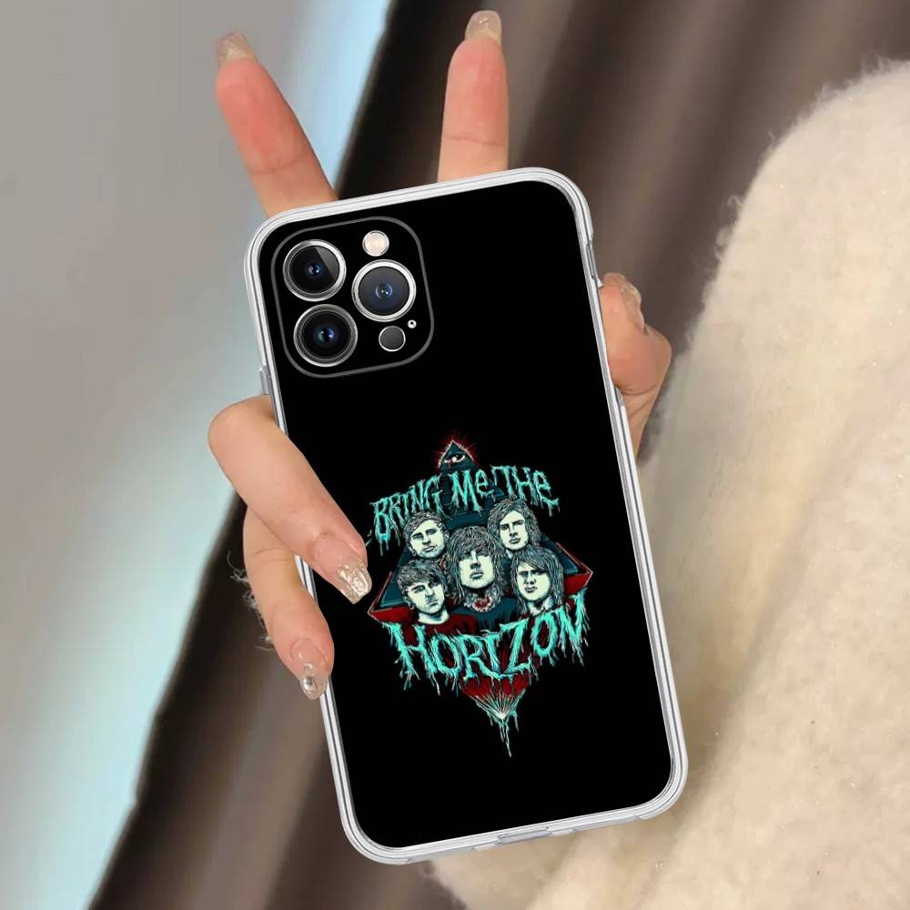 Bring Me The BMTH Horizon Phone Case For iPhone 17 16 15 14 13 11 12 Pro Max 16 Plus Transparent