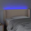 LED Headboard Cappuccino Brown 103 x 16 x 78 88 cm Faux Leather