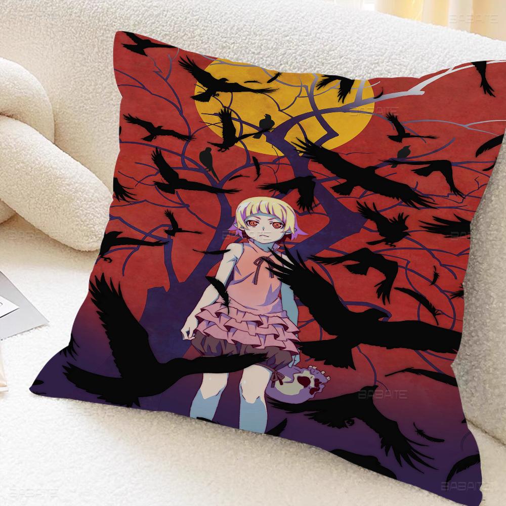 Monogatari Аниме Наволочка Подушка для машины Диван Рождественский подарок 40x40см 45x45см