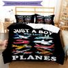 3pcs Airplane Bedding Set Duvet Cover Closure Includes 1 Duvet Cover & 2 Pillowcases, Soft and Comfortable for All Seasons.