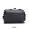 Genuine Leather Men's USB Charging Chest Bag - Business Casual Single Shoulder Messenger Bag