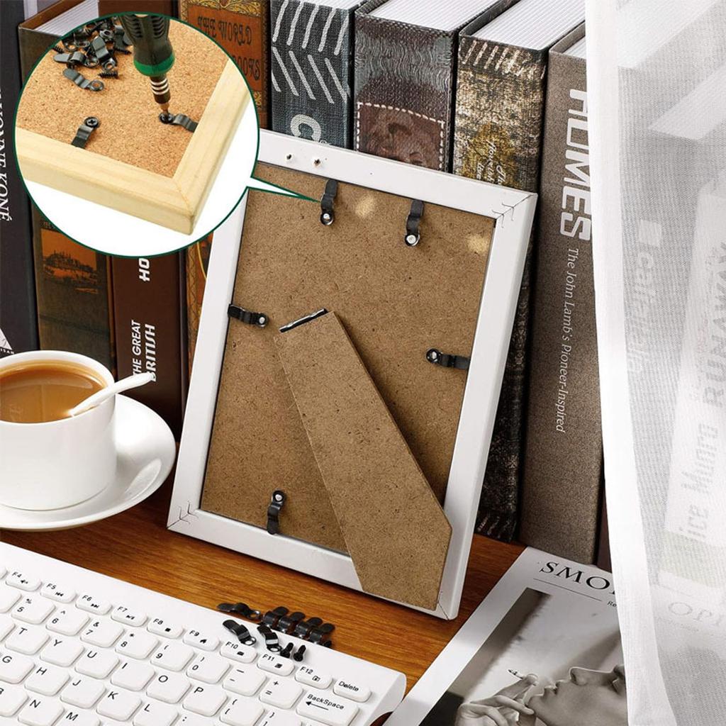 Металлические поворотные застежки для фоторамок с винтами, поворотные кнопки для фоторамок, крепежная фурнитура для подвешивания фотографий, рисунков, плакатов