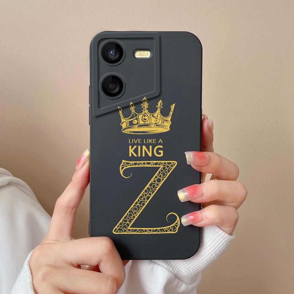Чехол для телефона Tecno Spark 10 Pro 10C Pova 4 5 Pro Itel A60s P40 Plus S23 Plus, защитные чехлы с буквами и короной, матовые мягкие силиконовые бамперы