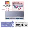 USB-концентратор Sanwa Supply с кард-ридером Type-C, USB-3TCHC18GY