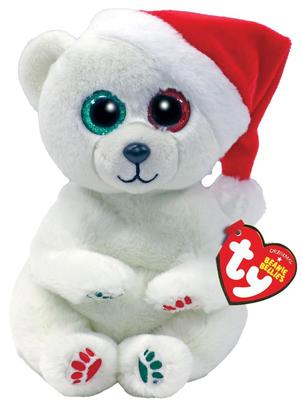 TY Beanie Эмери - Рождественский белый медведь - 6"