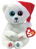 TY Beanie Эмери - Рождественский белый медведь - 6"