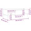  Coffee Table, White, 104x60x35 Cm, Wood-based Material