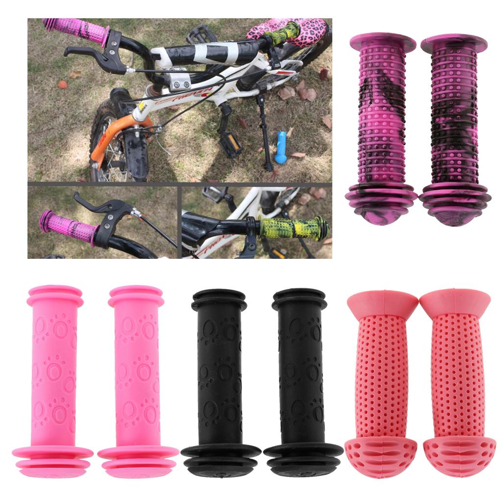 1 Pair Handlebar Grips Children Bike Tricycle Scooter Anti Slip Rubber Hand Grips Comfortable & Durable