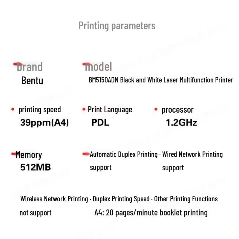 Монохромный лазерный многофункциональный принтер Pantum BM5150ADN, штекер CN (адаптер в комплекте)