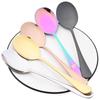1Pc Mirror Spoon Salad Serving Spoon Set Western Stainless Steel Cutlery Unique Service Spoon Kitchen Table Accessories