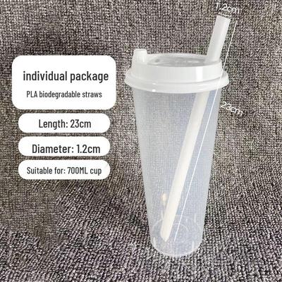 Yipan Большие прозрачные питьевые соломинки из PLA