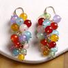 1 шт. Серьги-гроздья в виде винограда, женские серьги-крючки, серьги-фрукты, висячие серьги с искусственным кристаллом, висячие серьги для вечеринок и клуба