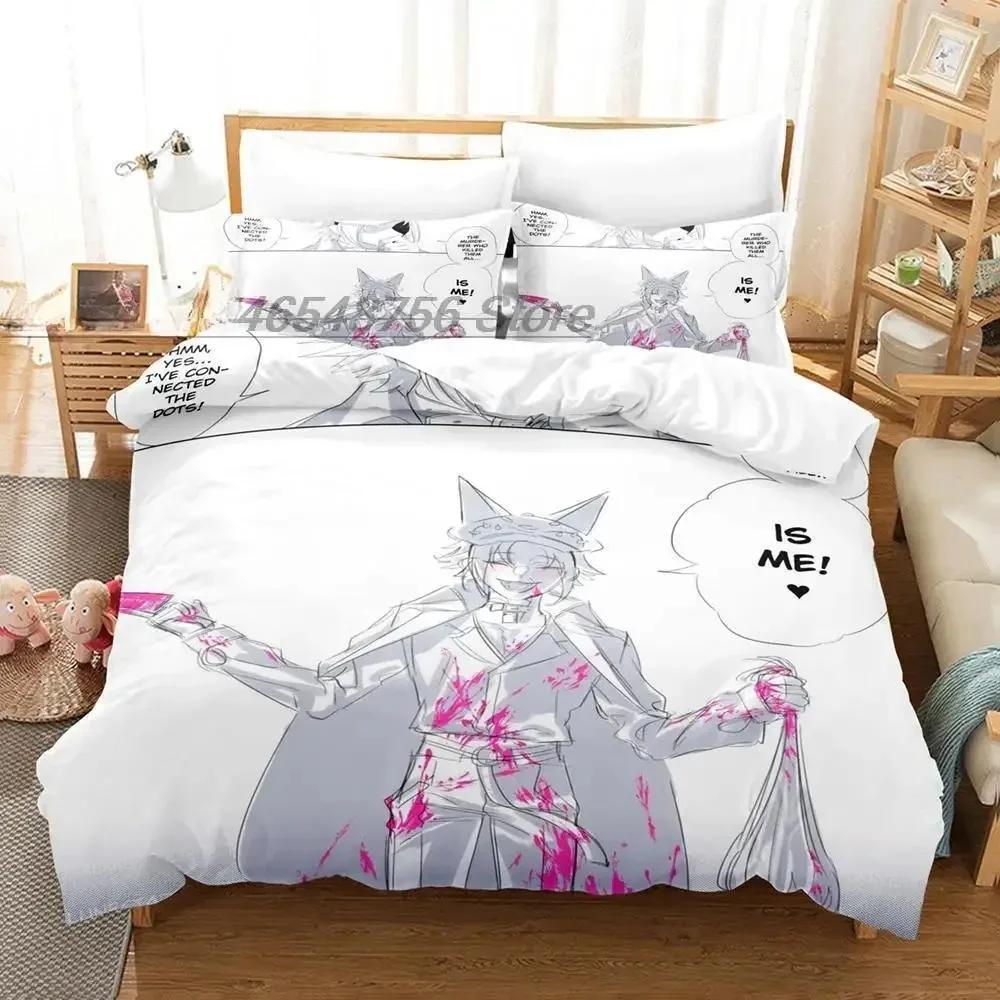 Постельный комплект с принтом Mysta Rias Пододеяльник Наволочка Комплект постельного белья Постельное белье Простыня Покрывало Полный размер 3D-принт Аниме Кавайные Девушки