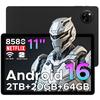 Doogee Планшет TAB A9+ Android 16, 11-дюймовый планшет с Gemini AI, 8580 мАч и T7200 Восьмиядерный Android Планшеты, 20 ГБ+64 ГБ/2 ТБ, 13 МП+5 МП